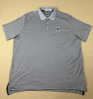 US Open 2020 Winged Foot Polo Shirt Mens XXL Blue Striped Performance Golf